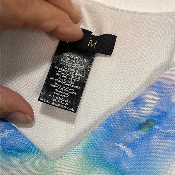 AFRM Blue and Purple Slip Maxi Dress/ Coverup Size XL PTP 19” NWT - Picture 8 of 10